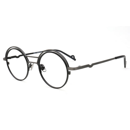 two tone round titanium eyeglass frames vintage