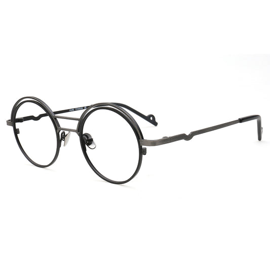 two tone round titanium eyeglass frames vintage