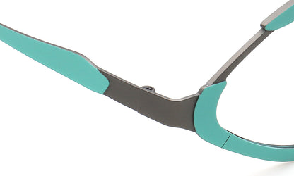 teal temple of eyeglasses frames titanium