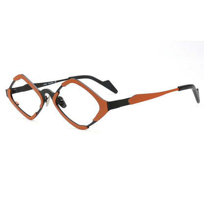orange titanium spectacles for women