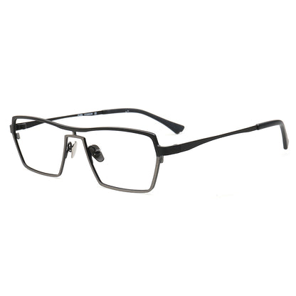 black grey titanium pilot eyeglass frames