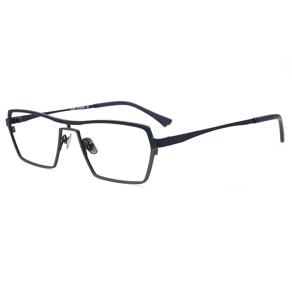 navy grey pilot glasses frames for men