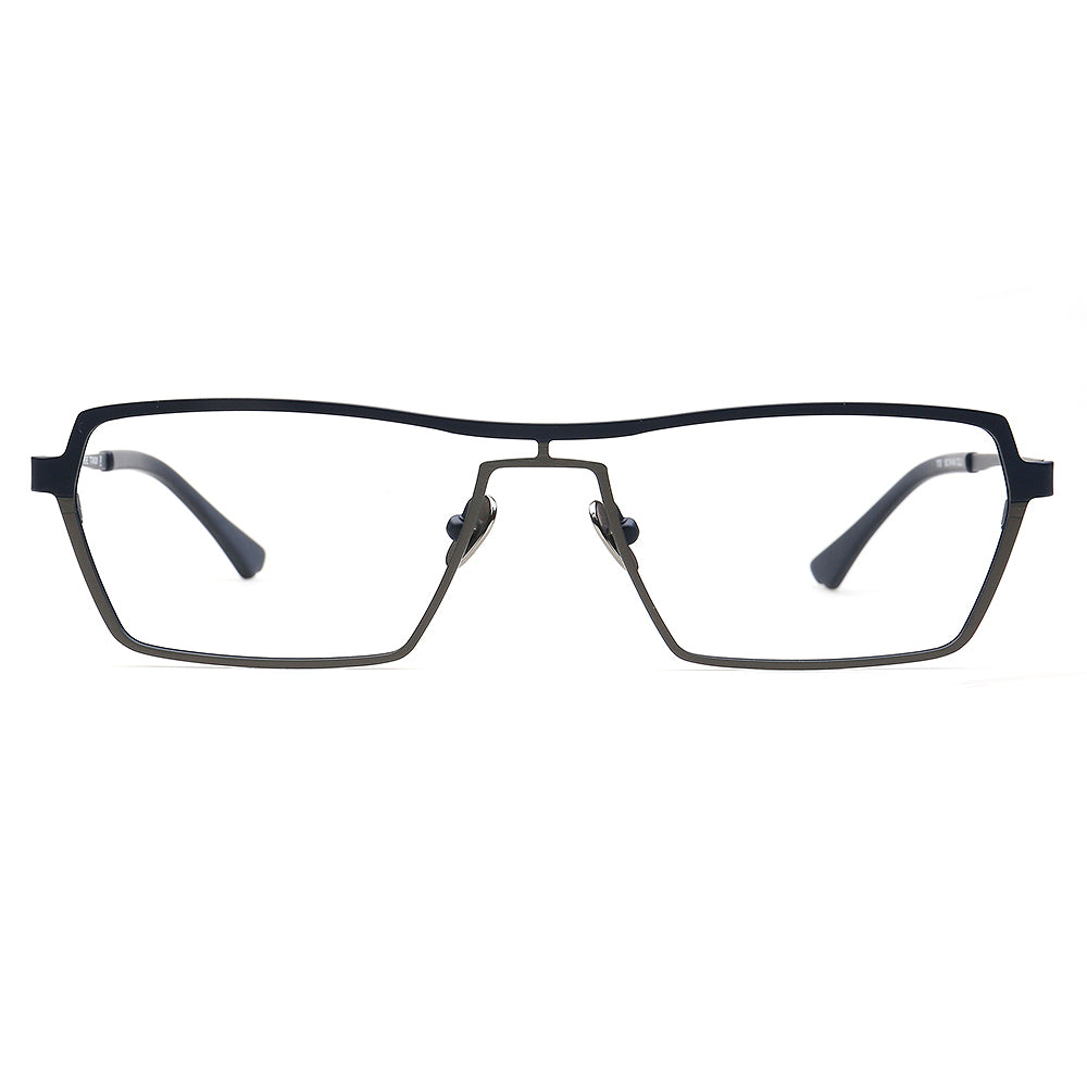 square pilot mens eyeglasses frames titanium
