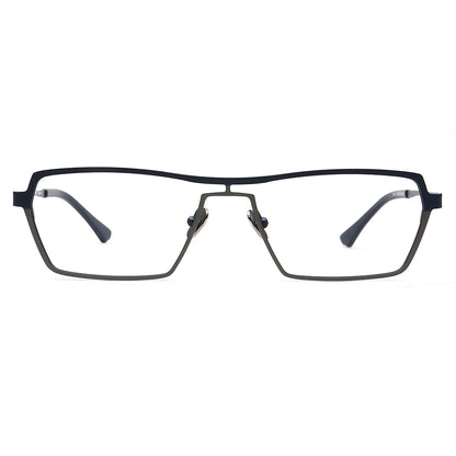 square pilot mens eyeglasses frames titanium