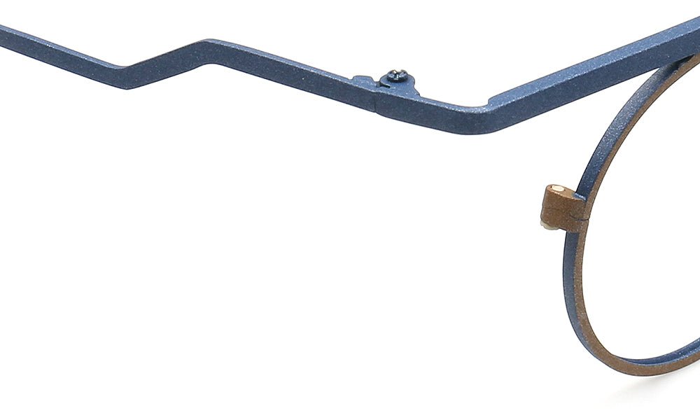 thin temple of round eyeglasses frames titanium