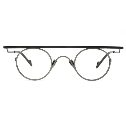 black stylish eyeglasses frames round
