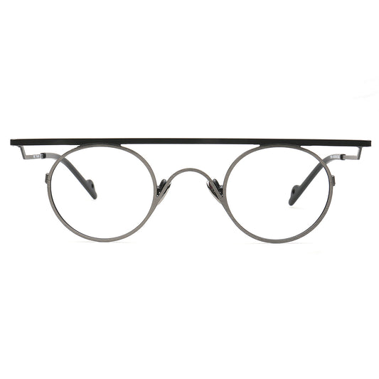 black stylish eyeglasses frames round