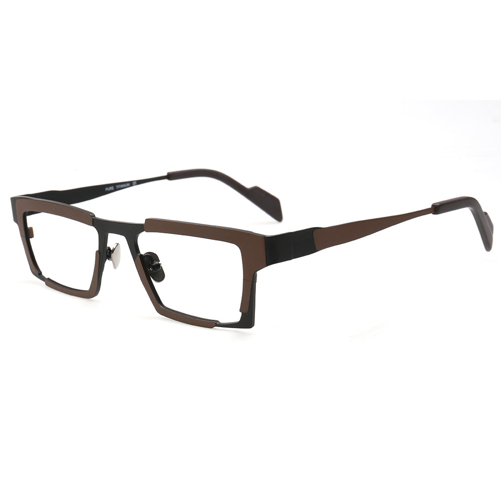 modern mens rectangle titanium glasses frames