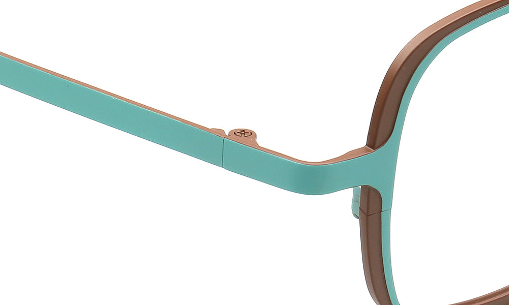 teal temple of titanium glasses frames