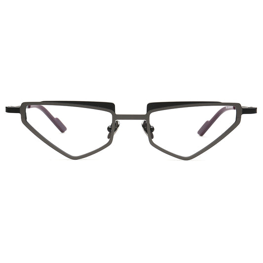 black mens titanium geometric spectacles 