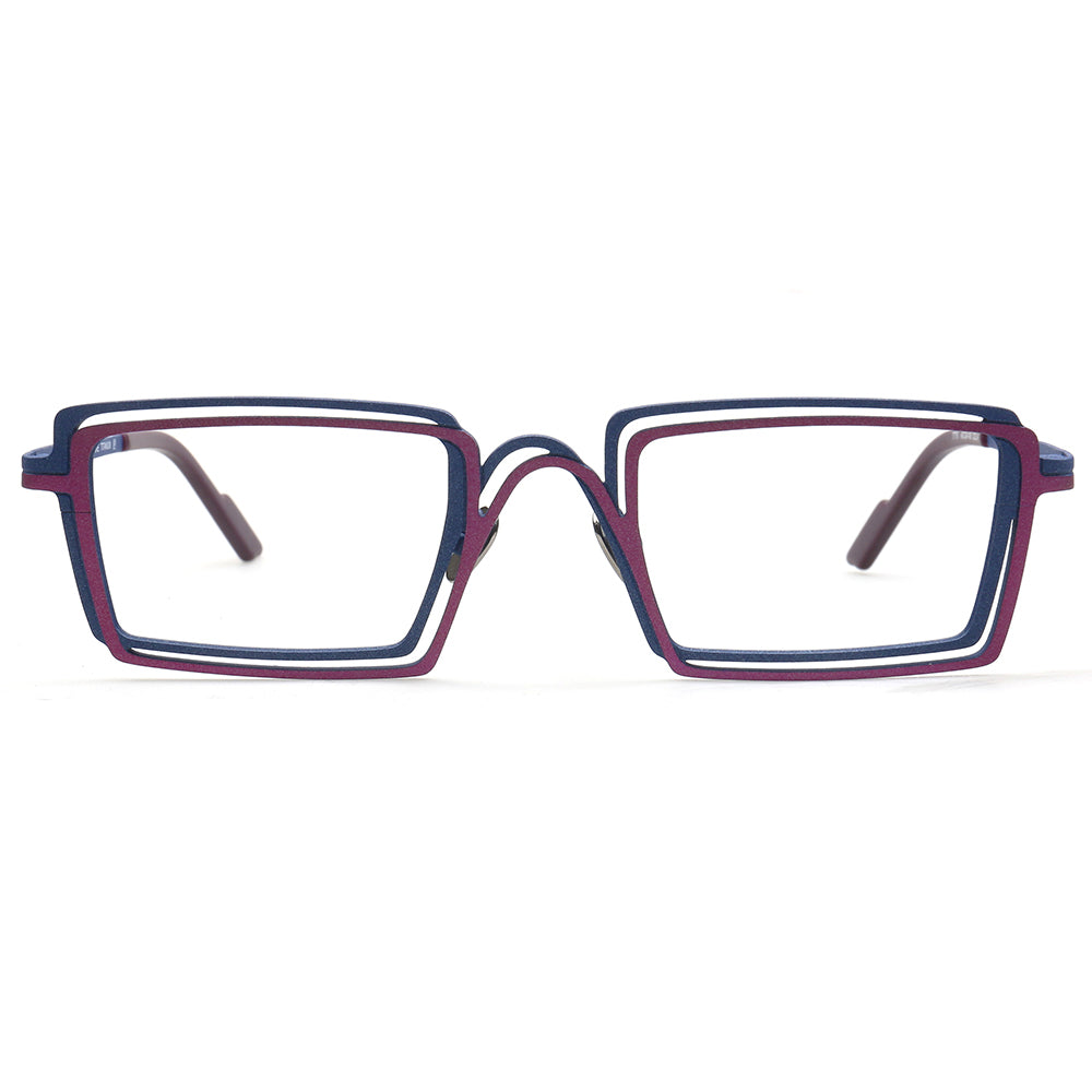 navy mens titanium spectacles rectangle 