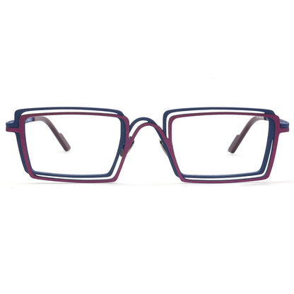 navy mens titanium spectacles rectangle 