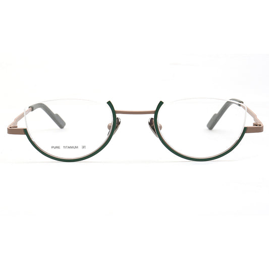 green half rim cat eye glasses frames for womern