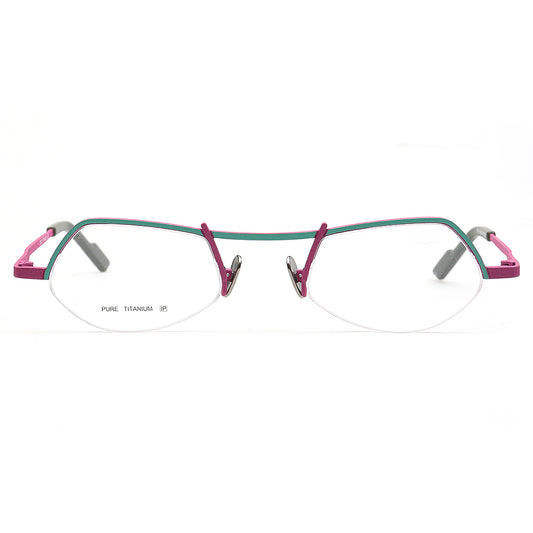 green pink womens titanium glasses frames 