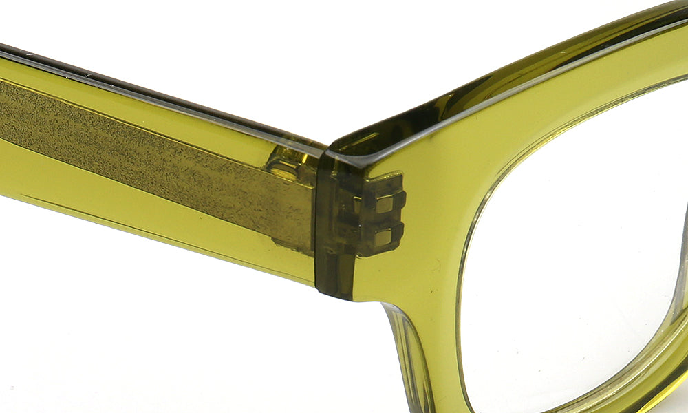 olive temple of acetate square spectacles