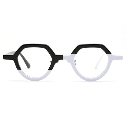Lindsey | Vintage Small Geometric Two Tone Glasses Frames
