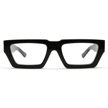 mens black rectangle hipster eyewear