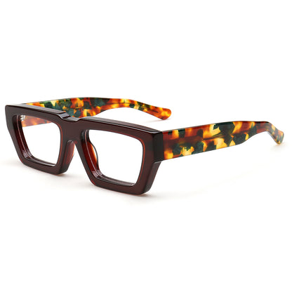 wine tortoise eyeglass frames rectangle trendy