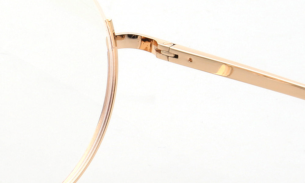 metal temple of  round rainbow eyewear