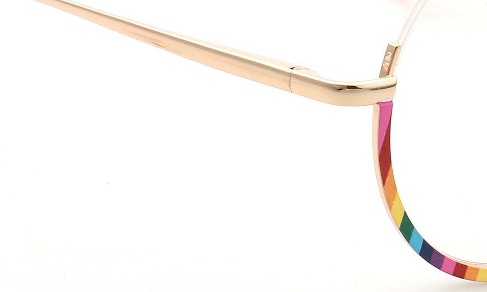 rainbow rim of round glasses frames