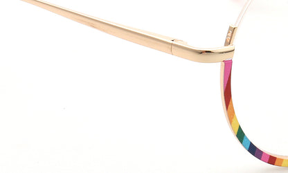 rainbow rim of round glasses frames