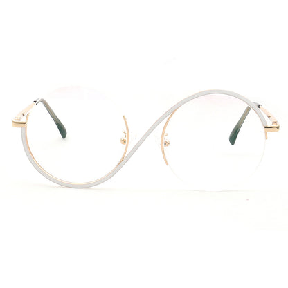 white half rim womens glasses frames