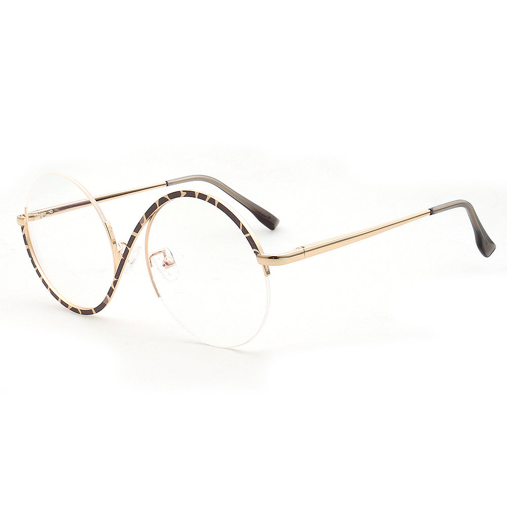 brown glasses frames for women half rim