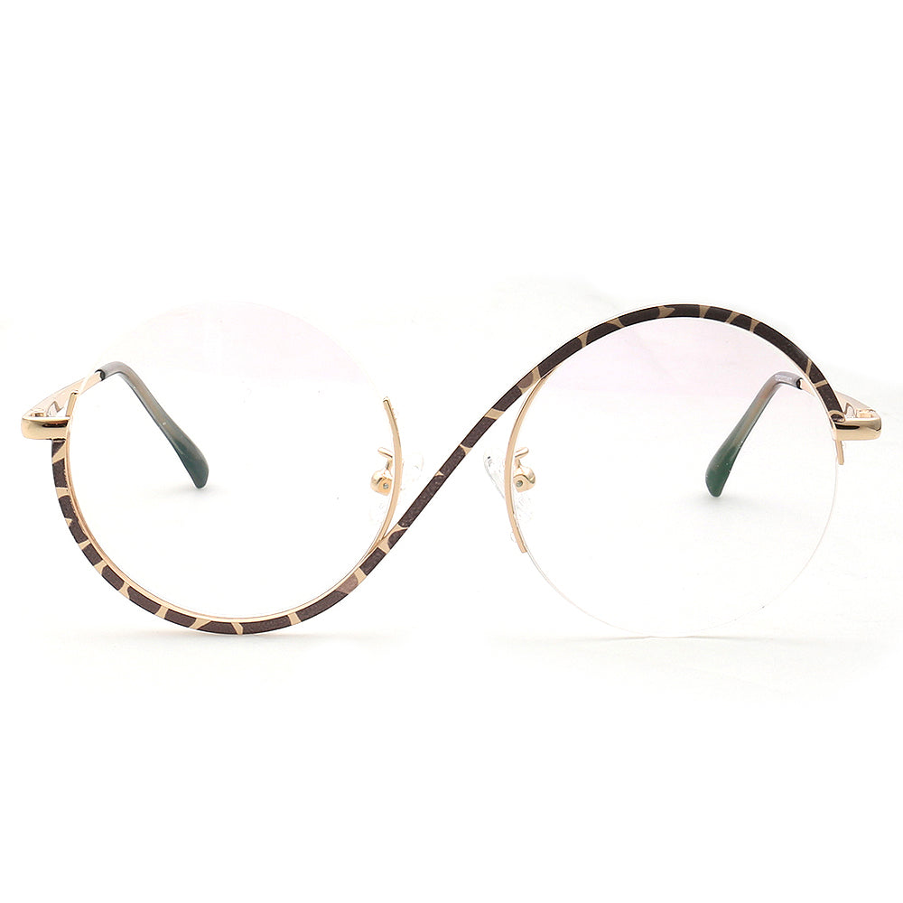 brown half rim eyeglasses frames for women