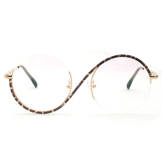 brown half rim eyeglasses frames for women