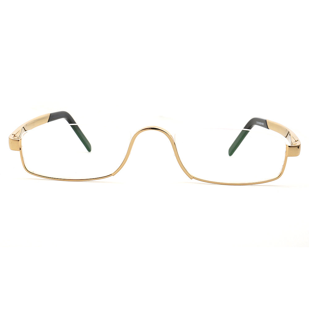 Benedict | Vintage Rectangle Half Rim Reading Glasses Anti Blue Light