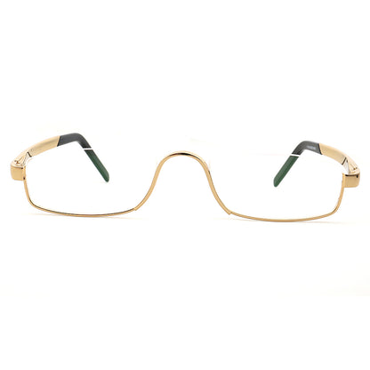 Benedict | Vintage Rectangle Half Rim Reading Glasses Anti Blue Light
