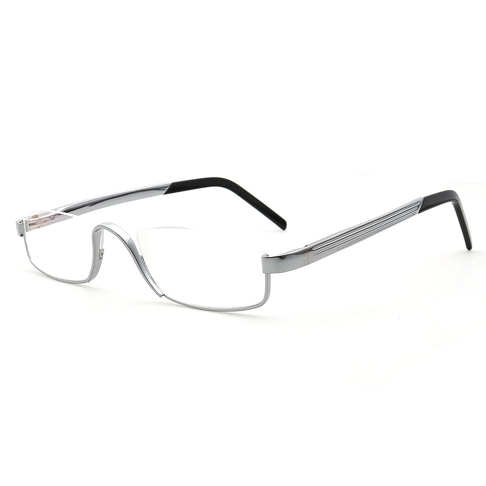Benedict | Vintage Rectangle Half Rim Reading Glasses Anti Blue Light