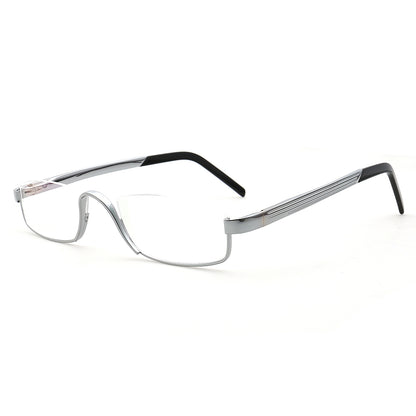 Benedict | Vintage Rectangle Half Rim Reading Glasses Anti Blue Light