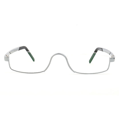 Benedict | Vintage Rectangle Half Rim Reading Glasses Anti Blue Light