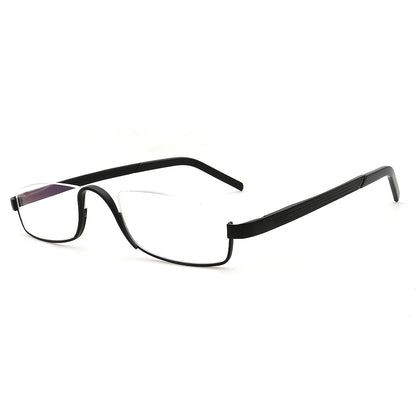 Benedict | Vintage Rectangle Half Rim Reading Glasses Anti Blue Light