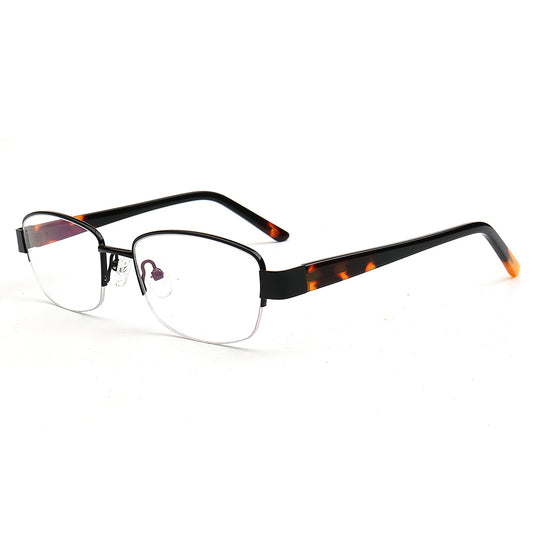 black tortoise half rim glasses frames for women