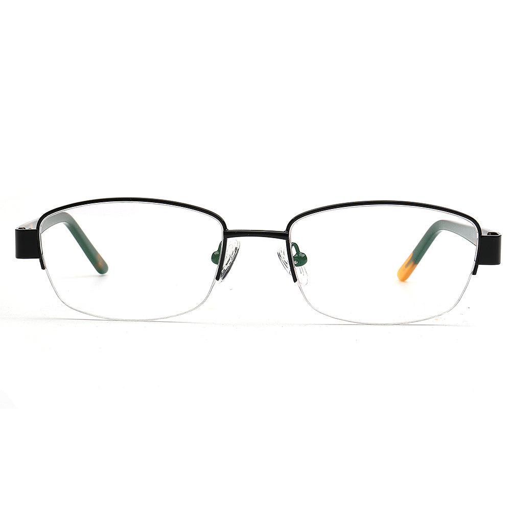 black semi rimless glasses frame for women