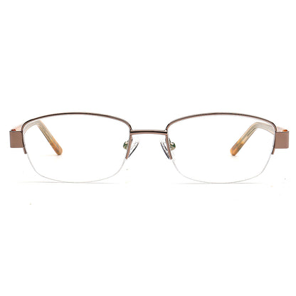 coffee half rim spectacles for women