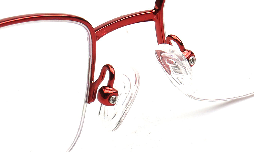 nose pads of metal red glasses frames