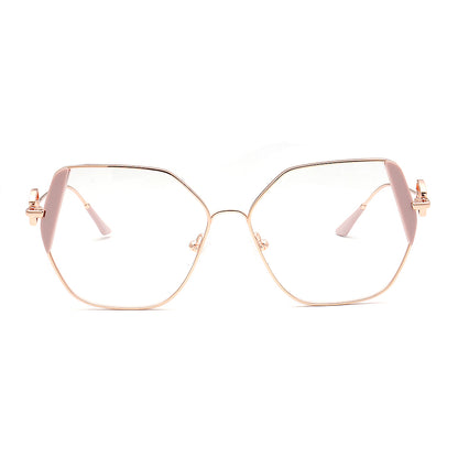 Harriet | Montures de lunettes géométriques en métal doré pour femme