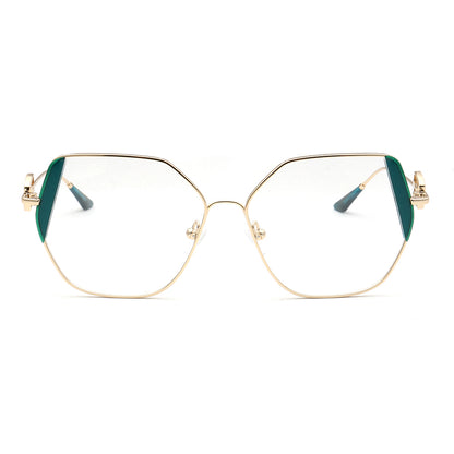 Harriet | Montures de lunettes géométriques en métal doré pour femme