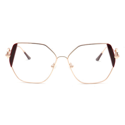 Harriet | Montures de lunettes géométriques en métal doré pour femme