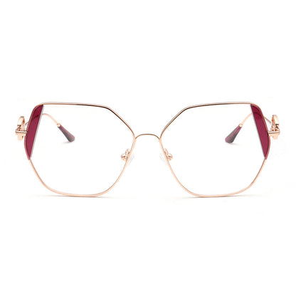 Harriet | Montures de lunettes géométriques en métal doré pour femme