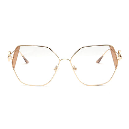 Harriet | Montures de lunettes géométriques en métal doré pour femme