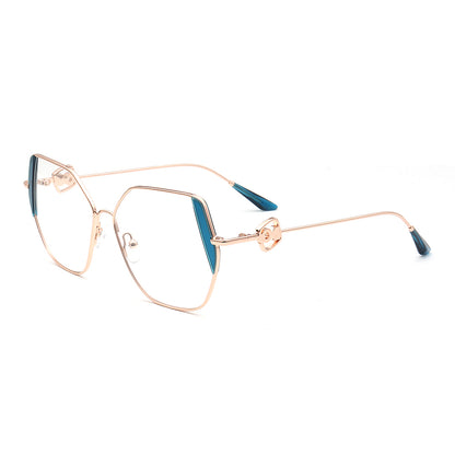 Harriet | Montures de lunettes géométriques en métal doré pour femme