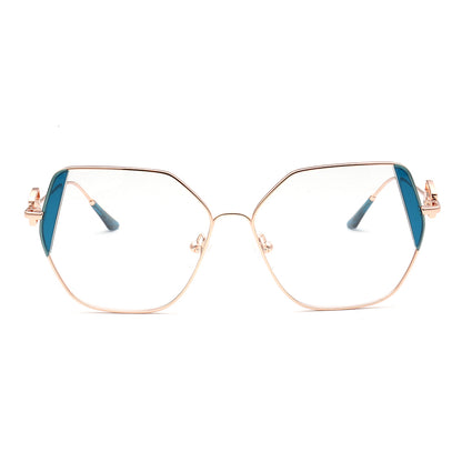 Harriet | Montures de lunettes géométriques en métal doré pour femme