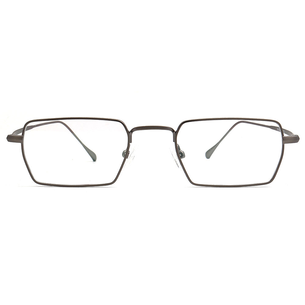 mens gunmetal square eyeglass frames