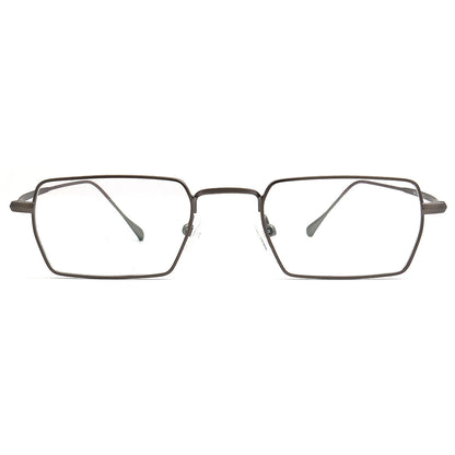mens gunmetal square eyeglass frames