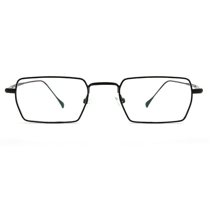 black business rectangle metal glasses frames