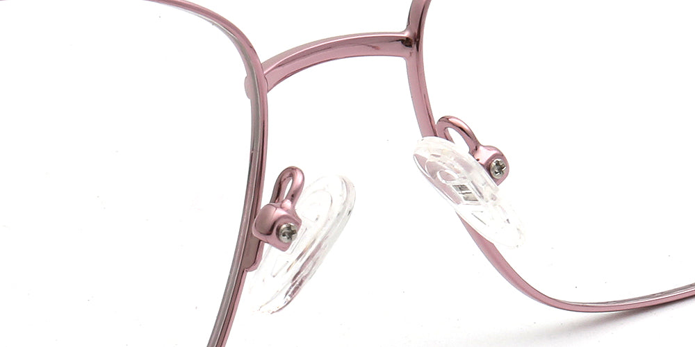 nose pads of pink metal eyewear frames for women